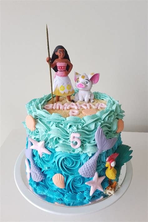 Moana Themed Birthday Cakes Simple Moana Cake Ideas 2