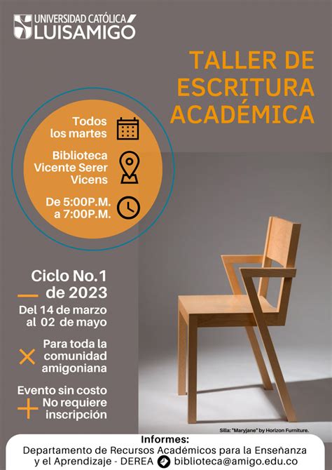 Taller de Escritura Académica Noticias Noticias 2023 Departamento