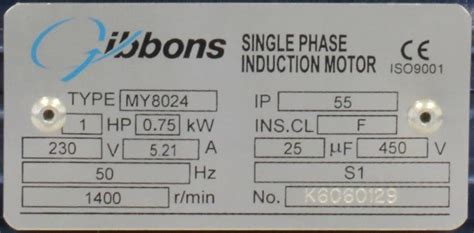 Understanding A Single Phase Electric Motor Nameplate The Gibbons Group