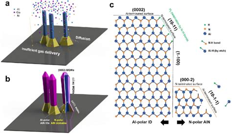 Illustration Of Growth Process Of AlGaN AlN MQWs And Atomic Structure