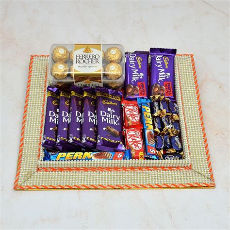 Chocolate Thali Dairy Milk With Ferrero Rocher In A Thali Exclusive