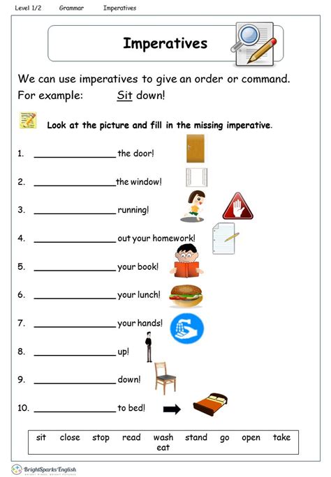 Example Of Imperative Sentence For Grade 6