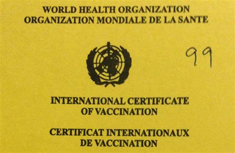 Yellow Fever Vaccine Certificate