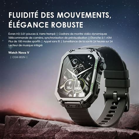 Oraimo Watch Nova V Hd Bluetooth Appelant Atm Montre Vid O