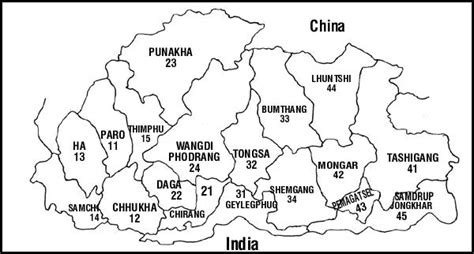 Rsta Road Map Of Bhutan