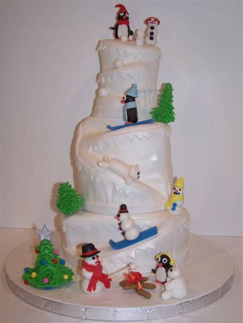 Snow Sledding Cake Cake Creations Cake Snow Party