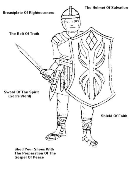 Armor Of God Printable Coloring Pages - CharlesropStewart