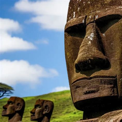 A Photo Of A Moai Statue Giving A Ted Talk Highly Stable Diffusion