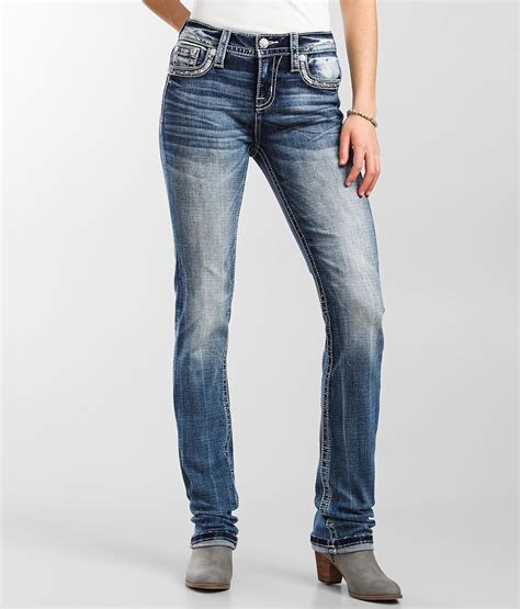 Miss Me Mid Rise Straight Stretch Cuffed Jean Womens Jeans In K1198