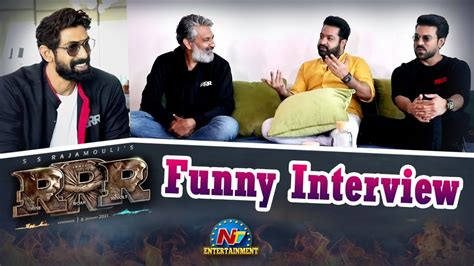 Rana With RRR Team Interview NTR Ram Charan SS Rajamouli NTV