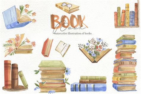 Books Clipart Watercolor Graphic By Laffresco Creative Fabrica