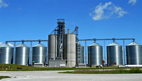 Gambar Gandum Bangunan Industri Energi Penyimpanan Silo