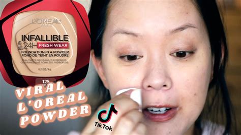 Testing Tik Tok S Viral L Oreal Infallible Powder Foundation Youtube