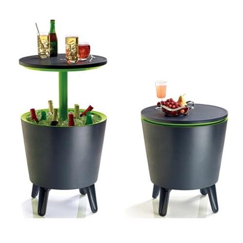 Keter Outdoor Coolbar Drinks Cooler Box Bar Table Blackgreen For £39