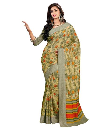 I Fashion Yellow Bhagalpuri Silk Saree Buy I Fashion Yellow