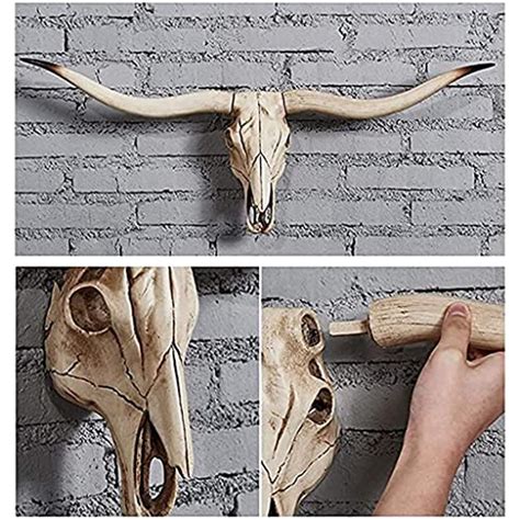 Long Horn Cow Skull Wall Hanging Faux Longhorn Skull Faux Taxidermy ...