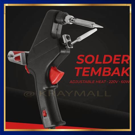 Jual Solder Listrik Tembak Tin Iron Gun Adjustable Heat V W