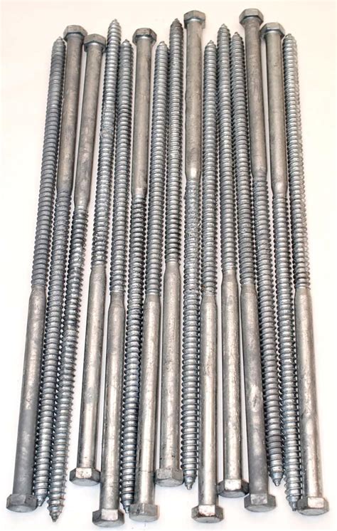 Lexar Industrial 15 Galvanized Hex Head 12 X 16 Lag Bolts Wood