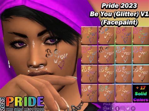 The Sims Resource Pride 2023 Be You Glitter V1 Facepaint