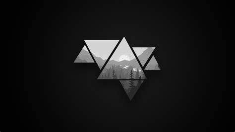 Minimalistic Mountains Black and White Version [2560x1440] : r/wallpaper