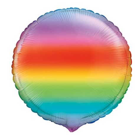 Rainbow Round Foil Helium Balloon 46cm 18 In Partyrama