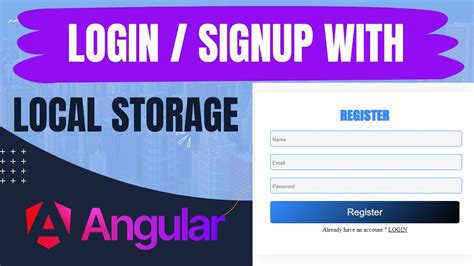 Login And Signup In Angular With Local Storage Angular Login