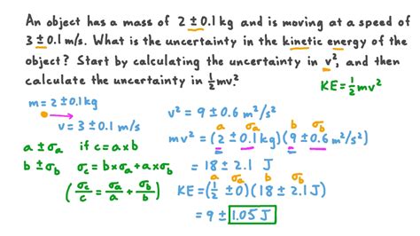 Question Video Finding The Uncertainty In An Objects Kinetic Energy