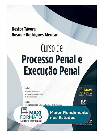 Curso De Processo Penal E Execucao Penal Edi O Juspodivm