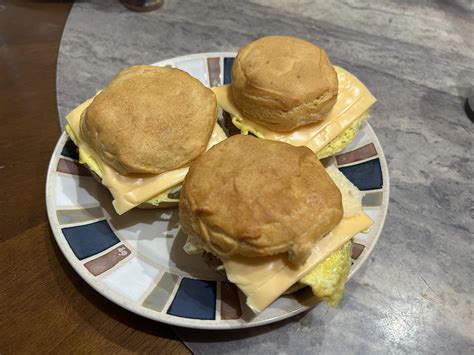 [homemade] Sausage Egg And Cheese Biscuits R Food