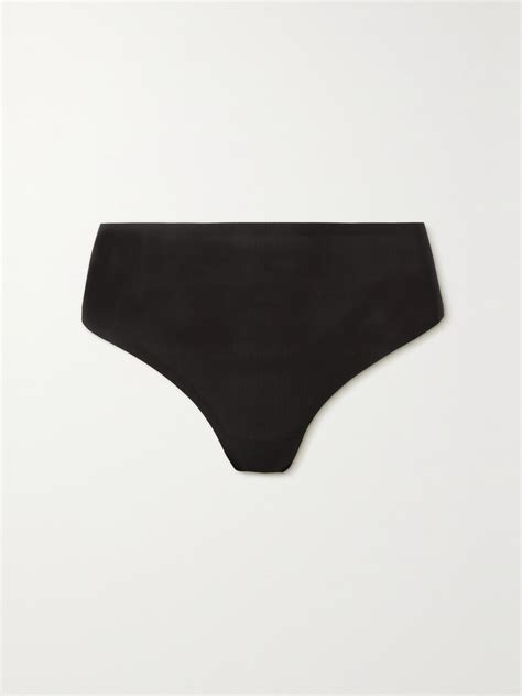 Skims Naked High Waisted Thong In Black Modesens