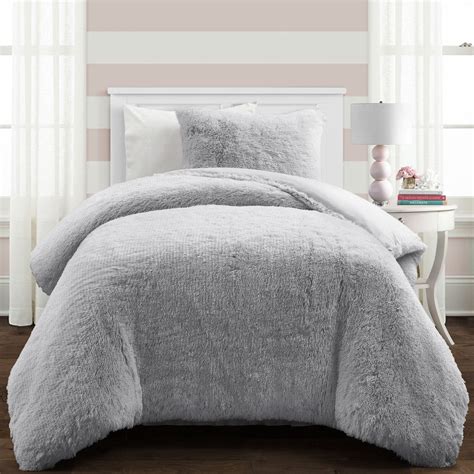 Emma Faux Fur Comforter Set Lush Decor Lushdecor