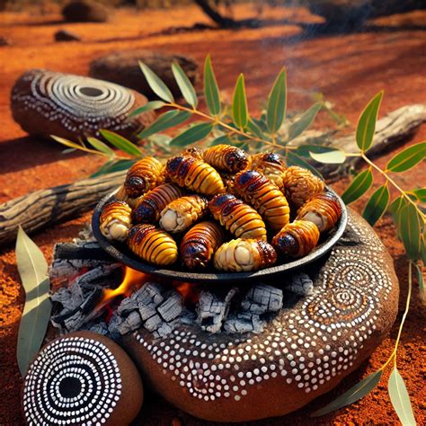 witchetty grub roast bush tucker   australian outback good