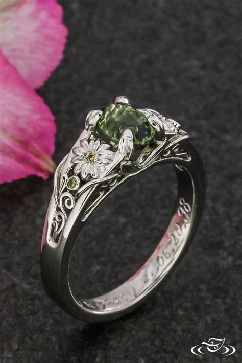 14k Black Gold Emerald Celtic Engagement Ring Artofit