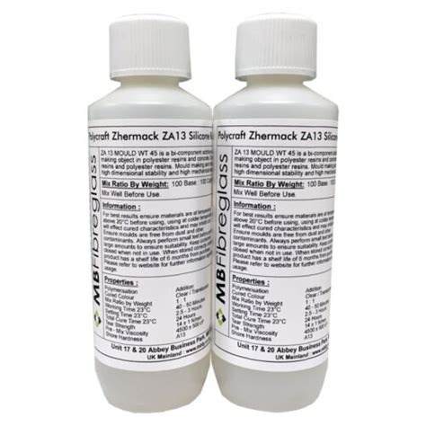 Polycraft Zhermack ZA13 Translucent RTV Silicone Shore A13 500g Kit ZA