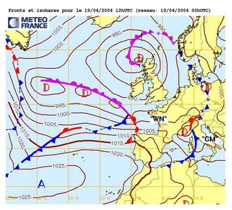 Le mistral Les cartes météorologiques vigilance isobariques de