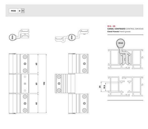 ACRUX 3 LEAF HINGE FOR CENTRAL GROOVE UZAY BUILDING MATERIAL TRADING LLC