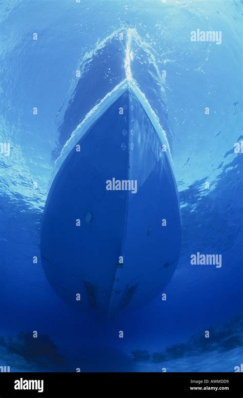 Bottom Of Ship Underwater Stock Photo Alamy