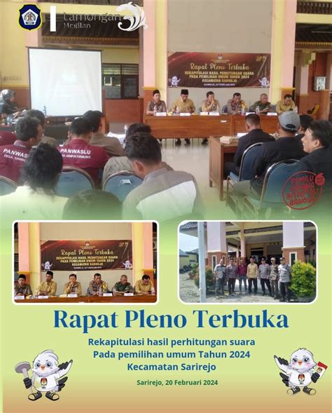 Rapat Pleno Terbuka Kecamatan Sarirejo Kabupaten Lamongan