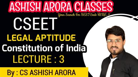 Cseet Live Batch Legal Aptitude Coi Class Cs Ashish Arora