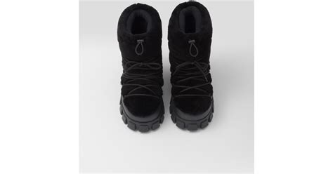 Prada Shearling Après Ski Booties in Black for Men Lyst