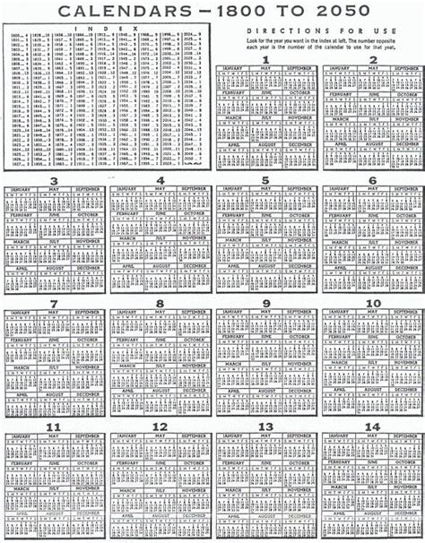 Printable Perpetual Monthly Calendar