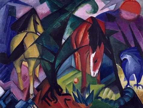 Horse And Eagle Painting By Franz Marc