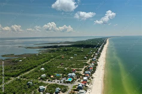 St George Island Florida Aerial Views Of The Beaches In K Stock