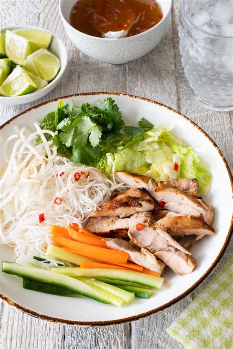 Lemongrass Chicken Rice Noodle Bowls For The Love Of Cooking