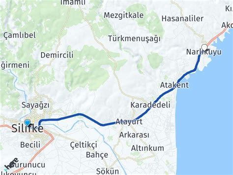 Mersin Silifke Narlıkuyu Arası Kaç Km Kaç Saat Yol Tarifi