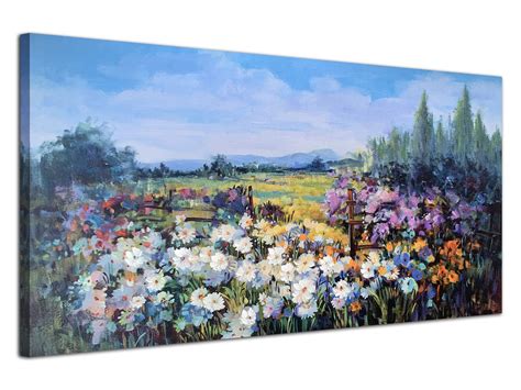 Acocifi Wildflowers Daisy Canvas Wall Art Colorful Flower Painting ...