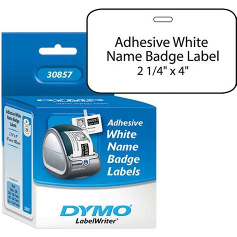 Dymo Badge With Adhesive Labels 2 14 X 4 30857 Bandh Photo