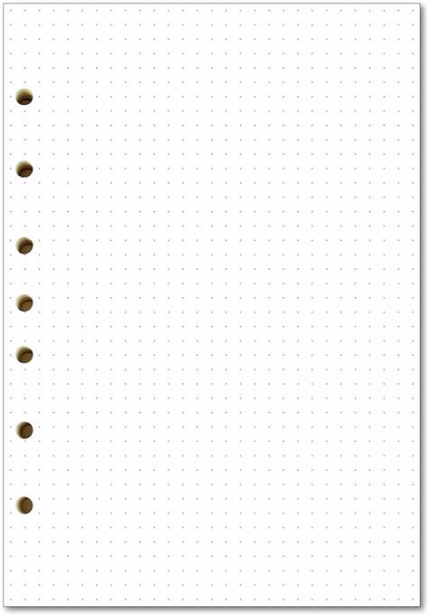 Dotted Filler Paper Pack Of 100 Sheets 7 Hole Punched Planner Refills