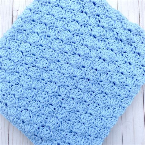 Light Blue Baby Blanket, Crochet Baby Boy Blanket, Handmade Baby ...