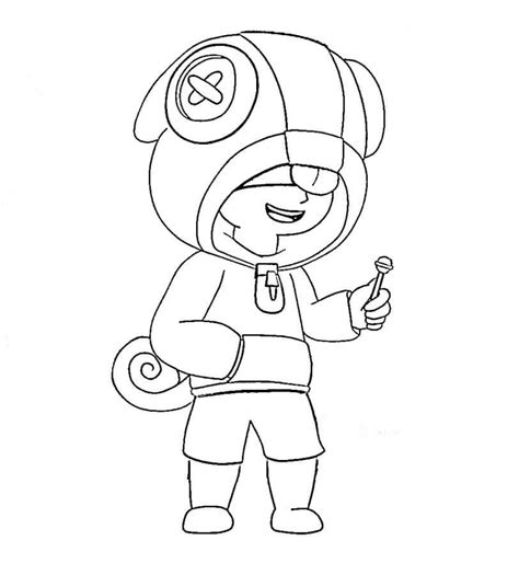 Printable Brawl Stars Coloring Pages Leon